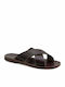 Herrensandalen Kreuzriemen Ikaro Braun