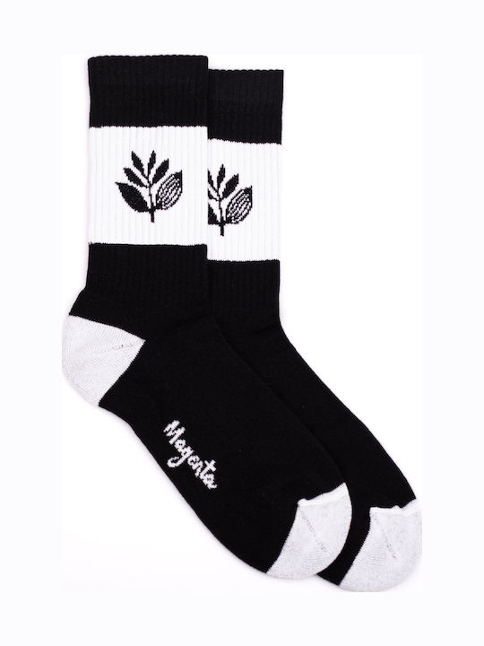 Magenta Schwarze Socken Magenta Schwarze Socken