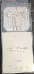 Ezra Ep108 Earbuds Handsfree Earphones with 3.5mm Jack White