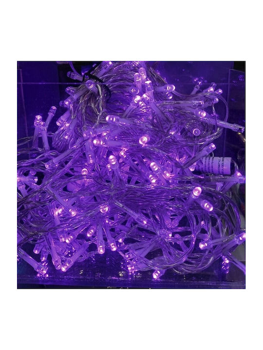 100 Λαμπάκια LED 5μ. Μωβ σε Σειρά