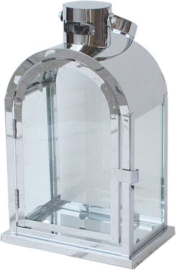Atmosphera Metallische Graue Laterne 16,5x11,5x28,5cm