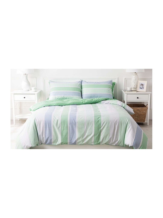 King Size Bed Sheets Set with Rubber Hugger 240x260cm Veraman (4 Pieces)