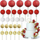 Dekorative Rote Torten Kuchen Cupcake Topping Bälle 50 Stück