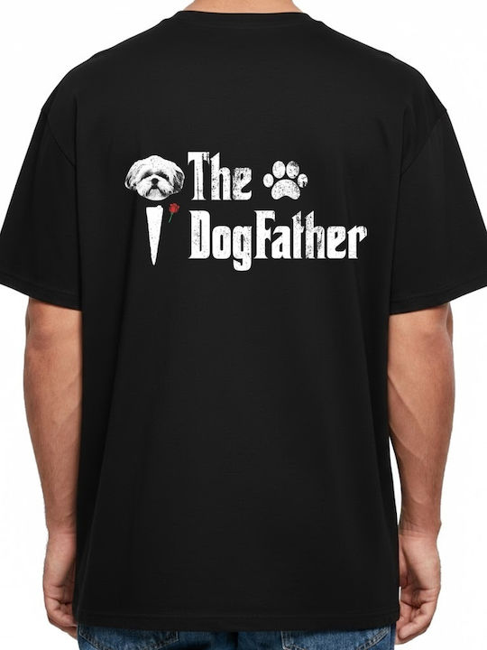 Oversized T-shirt Dogfather Dog Paw Rose Pop Cu...