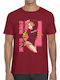 T-shirt Anime Χαρακτήρας Ροζ Πράσινα Μαλλιά Pop Culture Cardinal Red
