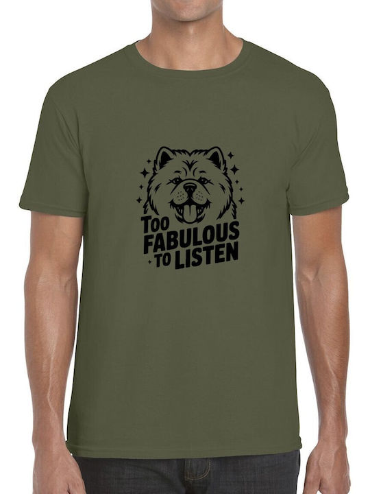 T-shirt Chow Chow Too Fabulous To Listen Pop Cu...