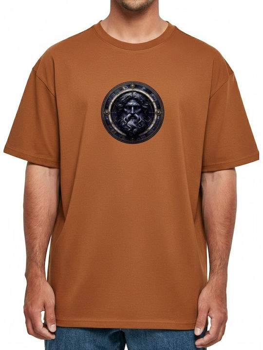 Oversized T-shirt Mythological Bearded Deity Ce...