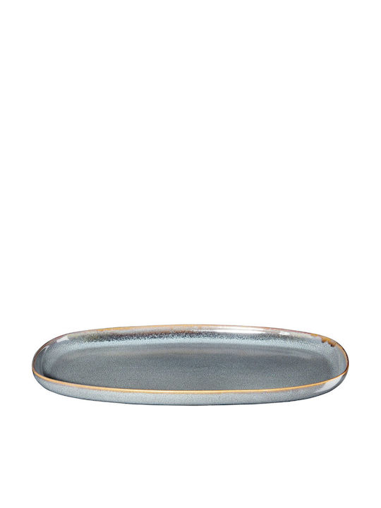 ASA Selection Servierplatte Keramik Blau 31x18cm