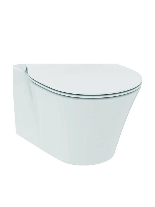 Ideal Standard Connect Air Wandhängende Toilette mit Slim Deckel Sanftes Schließen Weiße