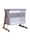 Belletti Baby Cradle with Mattress and Wheels Ecru