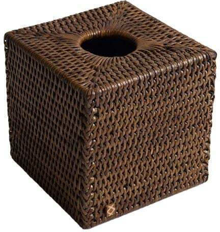 Heco Rattan Tissue Holder Brown 15x15x15cm TB0102BR