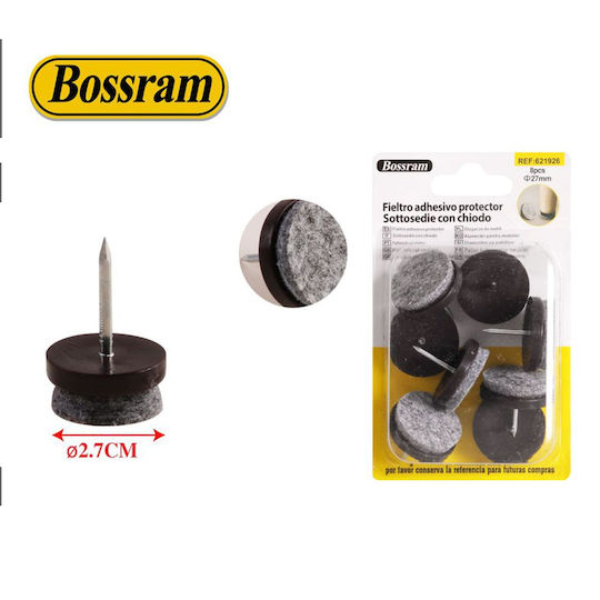 Bossram Bossram Möbelschutz Rund mit Nagel und Durchmesser 27mm 8 Stück 107164