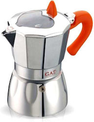GAT Electric Stovetop Espresso Pot 9 Cups Orange