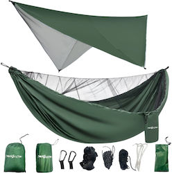 Activ Space Hängematte mit Netz mit Gestell Grüne 260x140cm Activ Space Hängematte mit Netz mit Gestell Grüne 260x140cm