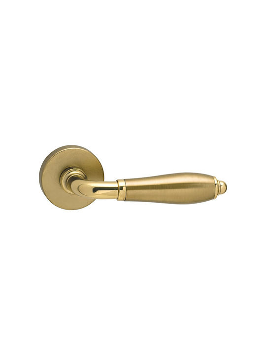 Viometale WC Lever With Rosette Pair Gold