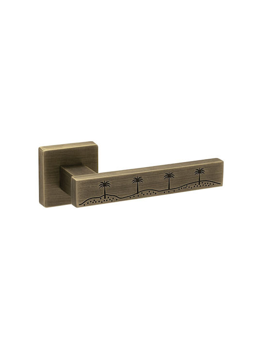 Viometale Middle Door Lever With Rosette Pair B...