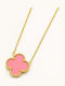 Charmy Necklace From Gold Plated Steel Pink