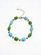 Kaleido Choker Made of Gold Plated Green Resin