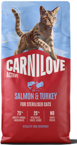 Carnilove Dry Cat Food Grain-Free for Adult Neutered Cats with Sensitive Urinary Tract with Salmon / Turkey / Potatoes / Meat / Chicken 0.4kg