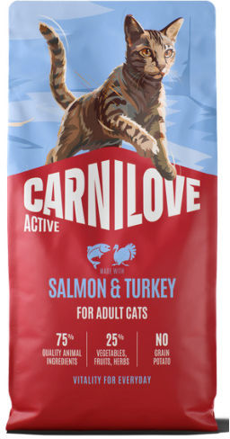 Carnilove Dry Cat Food Grain-Free for Adult Cats with Salmon / Turkey / Potatoes / Meat / Chicken / Vegetables 2kg