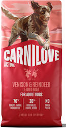 Carnilove 4kg Hrană Uscată Fără Cereale Pentru Câini Adulți Cu Ren, Mistreț Sălbatic, Cerb, Dovleac, Apple, Cartofi, Carne și Pui