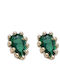 Gatsa Stud Earrings in 14K Gold with Green Stones
