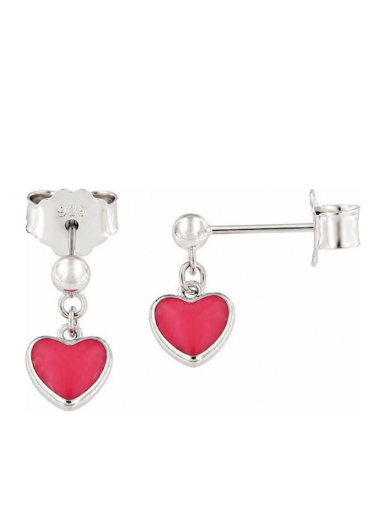 Ios Hypoallergenic Kids Earrings Pendant Heart Silver