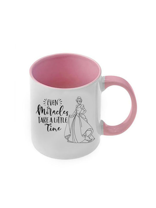 Mug Cinderella Pink Handle Interior