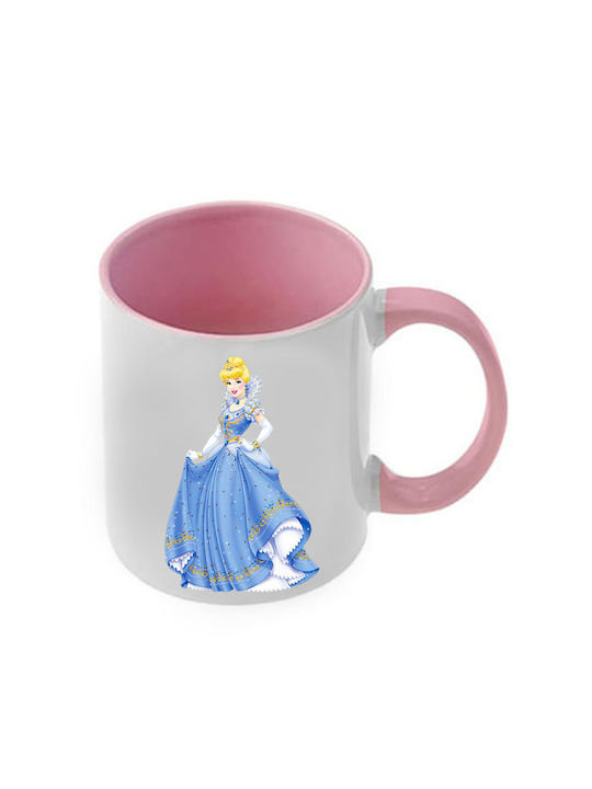 Mug Cinderella Pink Handle Interior
