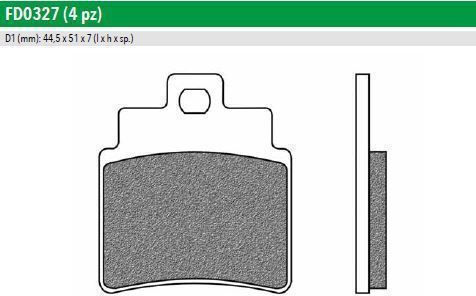 Motorcycle Brake Pads Fd0327bv1 GTS 250 300 Front Newfren F355