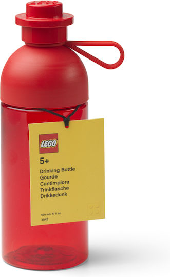 LEGO Kids Water Bottle Plastic Red 500ml