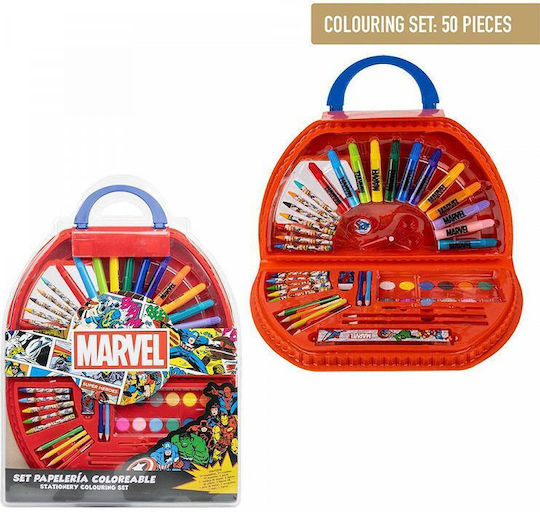 Cerda Marvel Colouring Set in Case 58x41cm 50 Pieces