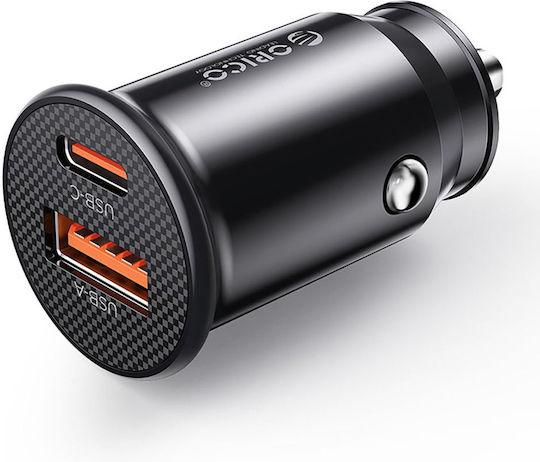 Orico Powermini 30w Usb-c + Usb-a Car Charger Black Pm-30-1a1c Orico-pm-30-1a1c-bk-ep-hu