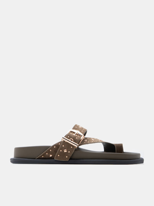 Luigi Women's Flatforms Sandals Khaki