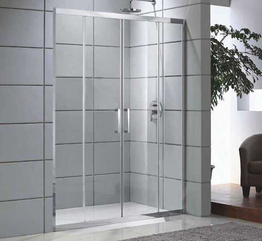 Aquarelle Cabinet Duș Cu Ușă Glisantă 140x200cm Sticlă Transparentă Chrome Aquarelle Cabinet Duș Cu Ușă Glisantă 140x200cm Sticlă Transparentă Chrome