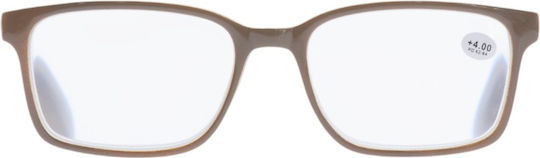 Mode Roy Lesebrillen +4.00 in Beige Farbe