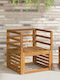 vidaXL Outdoor Chair Wooden Beige Set of 2