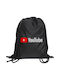 Koupakoupa Youtube KP_1214_gymbag-bb Черна Спортна Зала Раница