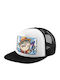 Koupakoupa Kids' Hat Jockey Fabric Bunny Head Wanted Dead Or Alive White