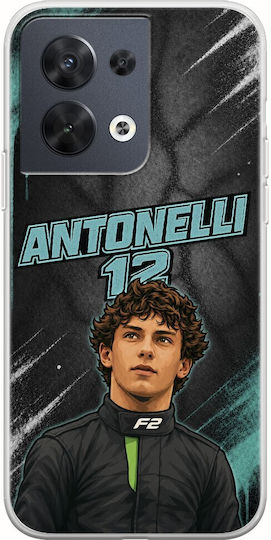 Θήκη Pole Position Collection Kimi Antonelli Oppo Reno 8 5g Flexible Tpu Διάφανη Σιλικόνη