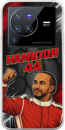 Husă Pole Position Collection Lewis Hamilton Vivo X80 Pro TPU Flexibil Silicon Transparent