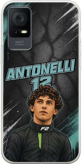 Husă Pole Position Collection Kimi Antonelli TCL 406 Flexibil TPU Silicon Transparent