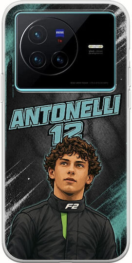Husă Pole Position Collection Kimi Antonelli Vivo X80 Flexibil TPU Silicon Transparentă