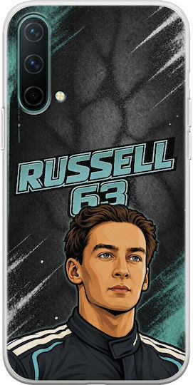 Husă Pole Position Collection George Russell OnePlus Nord CE 5G Flexibil TPU Silicon Transparentă