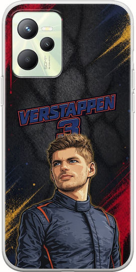 Калъф Pole Position Collection Max Verstappen Realme Narzo 50a Prime Гъвкав TPU Прозрачен Силикон
