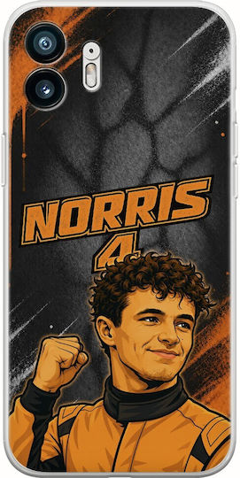 Pole Position Collection Lando Norris Nothing Phone 2 Flexible TPU Transparent Silicone Case