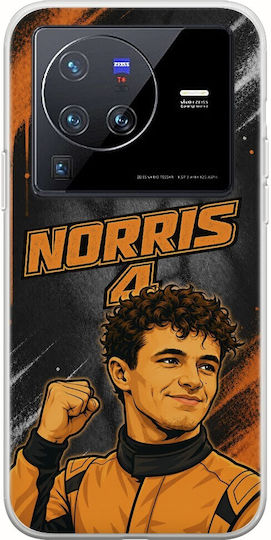 Handyhülle Pole Position Collection Lando Norris Vivo X80 Pro Flexible Tpu Transparente Silikon