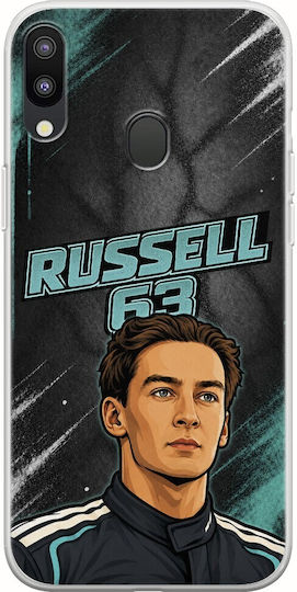 Pole Position Collection George Russell Samsung Galaxy M20 Flexible TPU Transparent Silicone Case