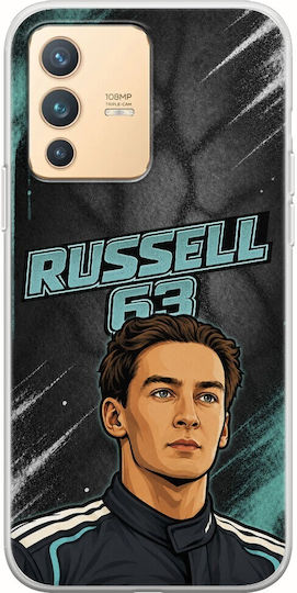 Pole Position Collection George Russell Vivo V23 5G Flexible TPU Transparent Silicone Mobile Phone Case