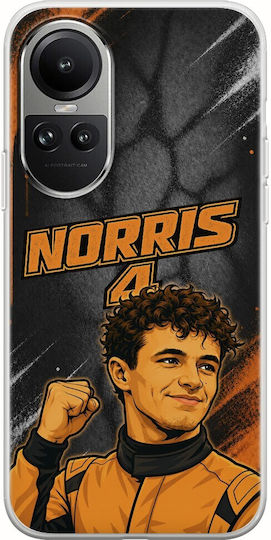 Pole Position Collection Lando Norris Oppo Reno 10 Pro 5g Flexible TPU Transparent Silicone Case